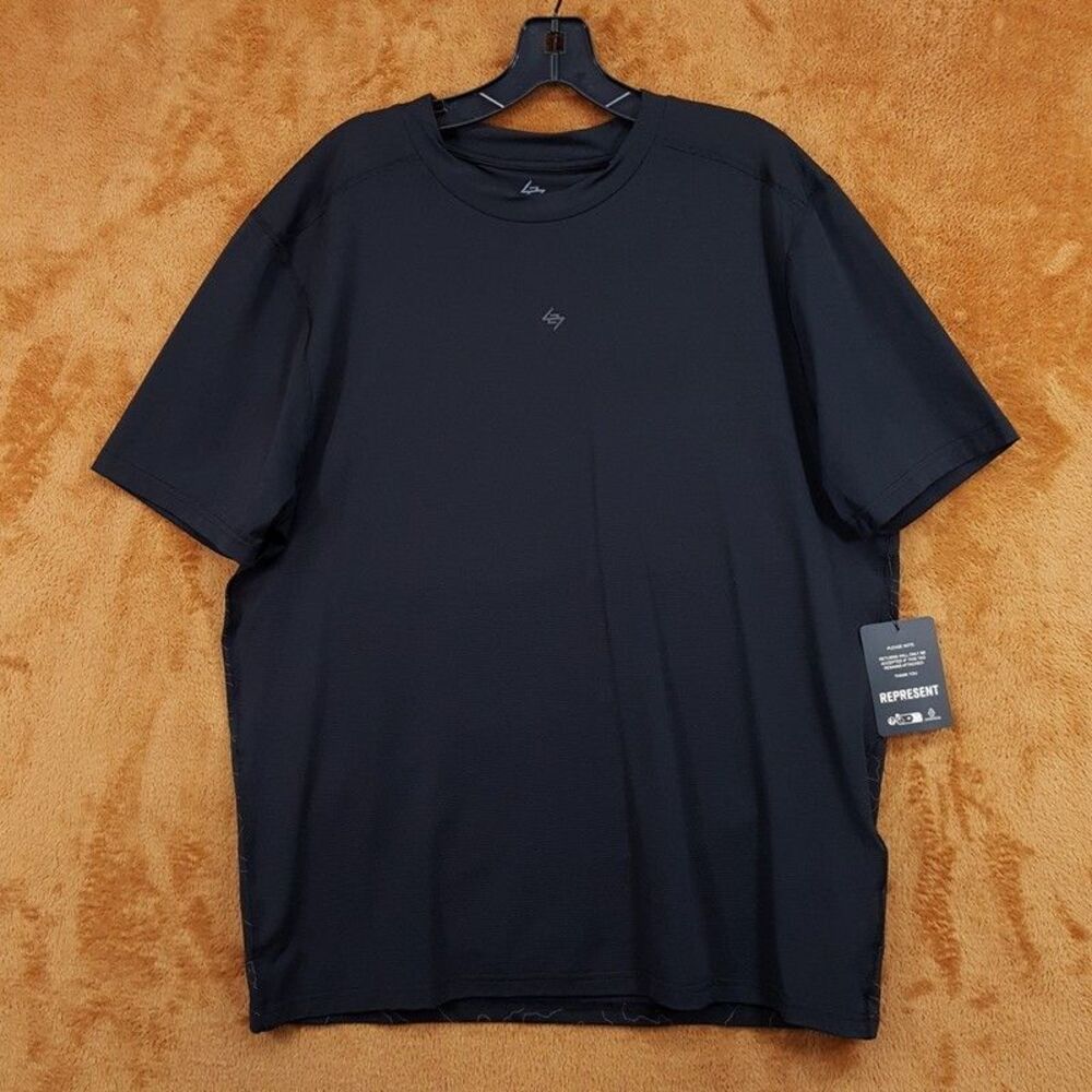 REPRESENT Shirt Mens Medium Black Pullover Crew 247 Run Tee Athletic Jersey Tee